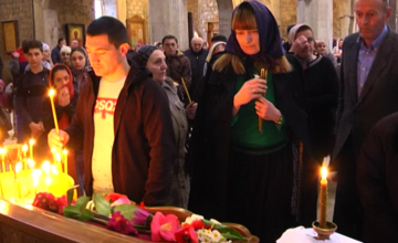 სანდრა რულოვსი ზუგდიდში  ხარების დღესასწაულთან დაკავშირებულ წირვას დაესწრო 