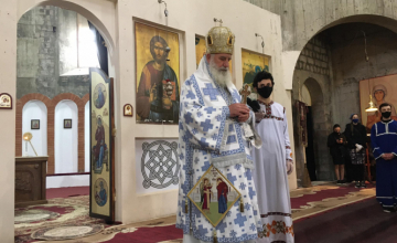  ზუგდიდის ივერიის ღვთისმშობლის სახელობის საკათედრო ტაძარში ხარების საზეიმო წირვა ჩატარდა