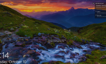 სვანეთის ფოტო Microsoft Windows-ის ეკრანზე გამოჩნდება