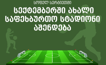 მარტვილში თანამედროვე სტანდარტების შესაბამისი სტადიონი აშენდება