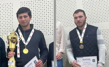 ზუგდიდელი მოჭადრაკეები გაბრიელ ბეჭვაია და გიორგი ნაყოფია საქართველოს ჩემპიონატის პრიზიორები გახდნენ